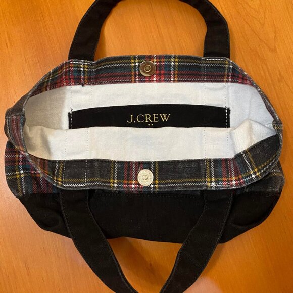 J.Crew Tartan Plaid Mini Canvas Tote - Picture 5 of 6